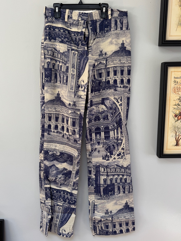 Acne Studios Blue And Taupe Phine Trousers
